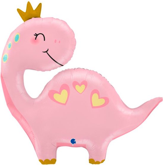 Folieballon - Pink Dino (71 cm)