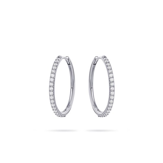 Maxi Pave Hoop Earrings