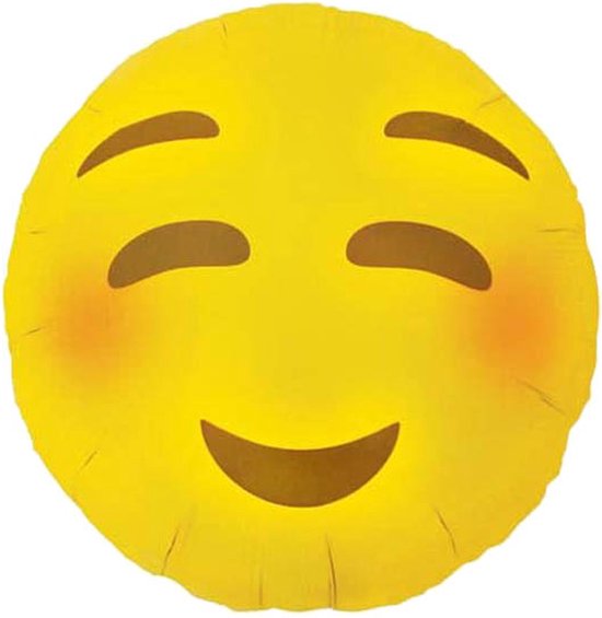 Qualatex - Folieballon Emoji Blush 45 cm