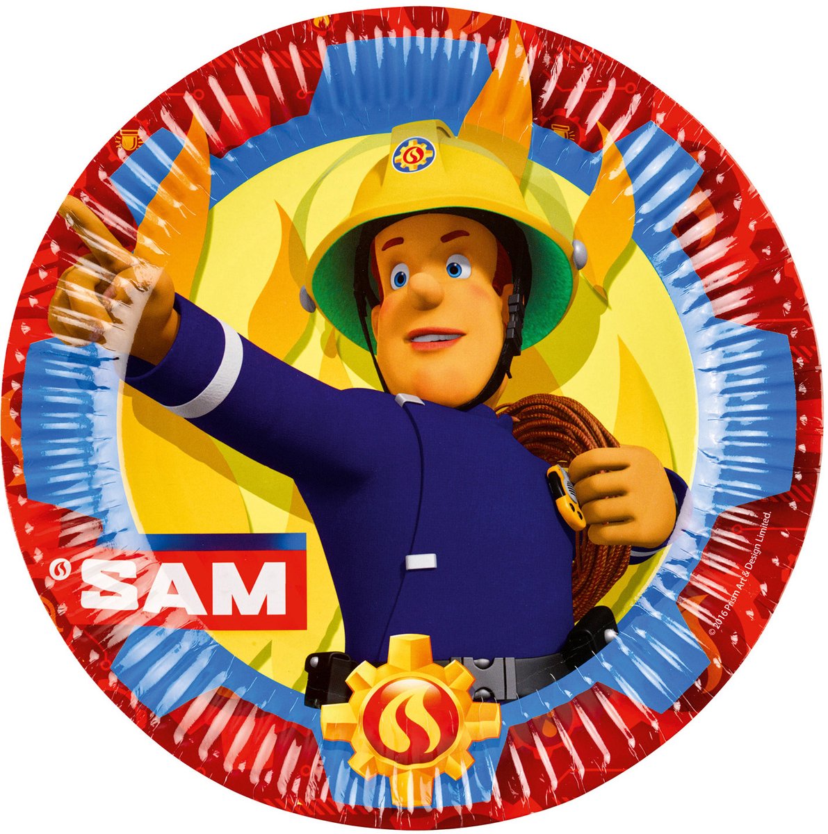 Amscan - Brandweerman Sam Borden (8 stuks)