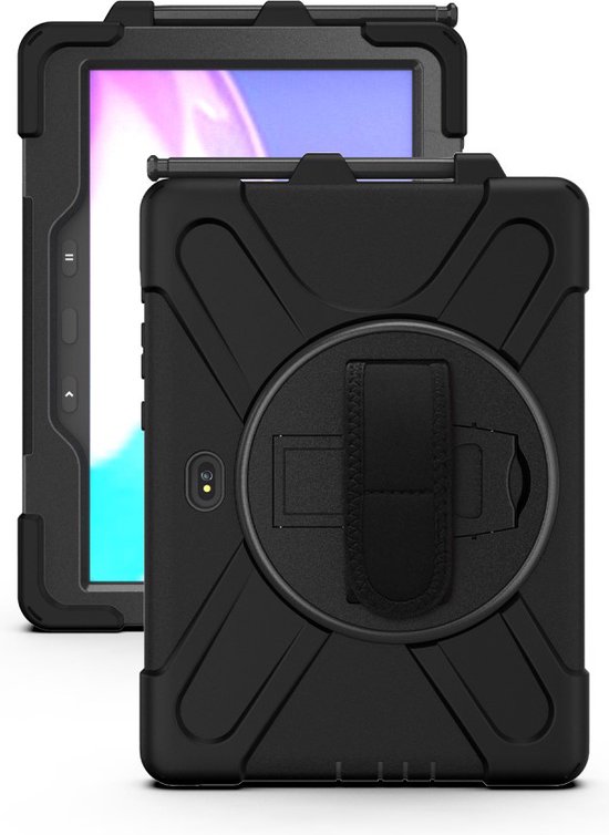 Étui pour tablette Samsung Galaxy Tab Active4 Pro de Cazy résistant aux chocs à 360 degrés - Zwart
