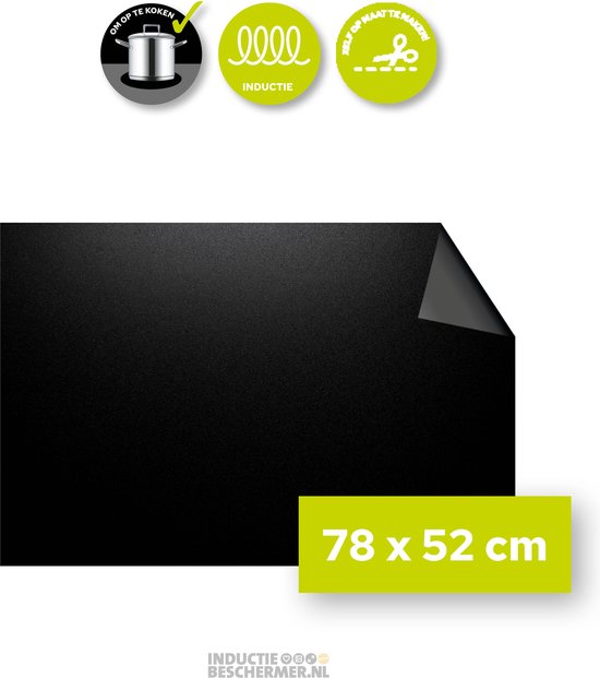 DarHaus Inductie Beschermer 80x52 cm - Kookplaat Beschermer voor Inductiekookplaat - zwart rood