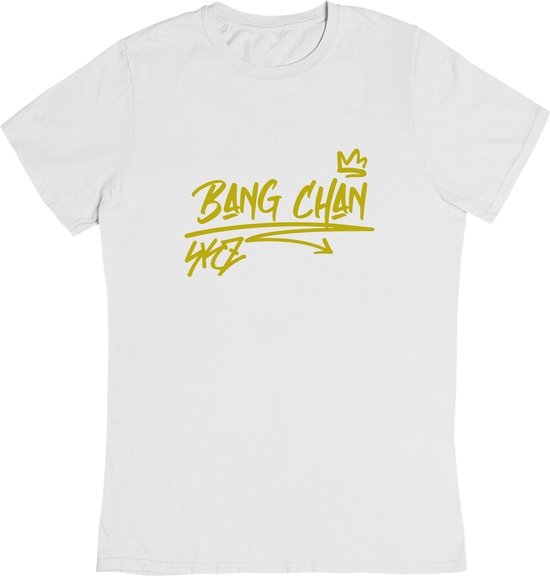 Stray Kids BangChan Signature Gold T-Shirt - Korean Boyband SKZ - Kpop fans - Chan Stray Kids - Maat M Wit