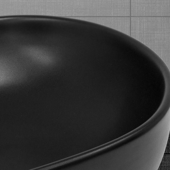 Luxe keramische rechthoekige wasbak met kraangat 60 x 32 cm (wit) | Dagelijkse koopjes en