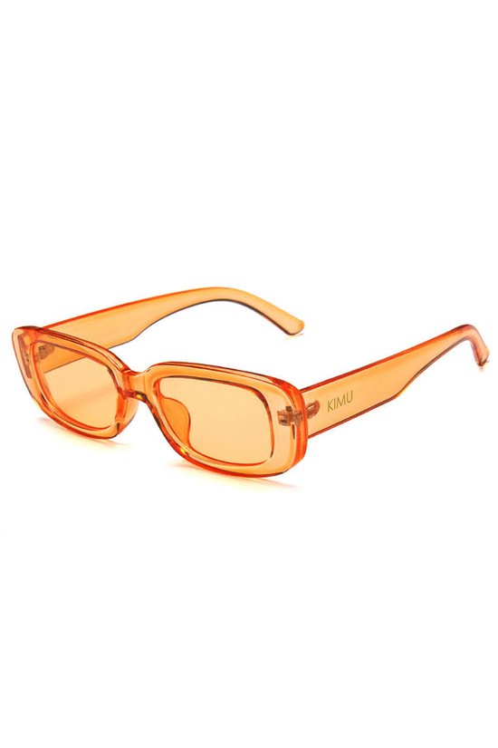 Smalle zonnebril rechthoekige afgeronde Y2K retro kunststof | bol.com