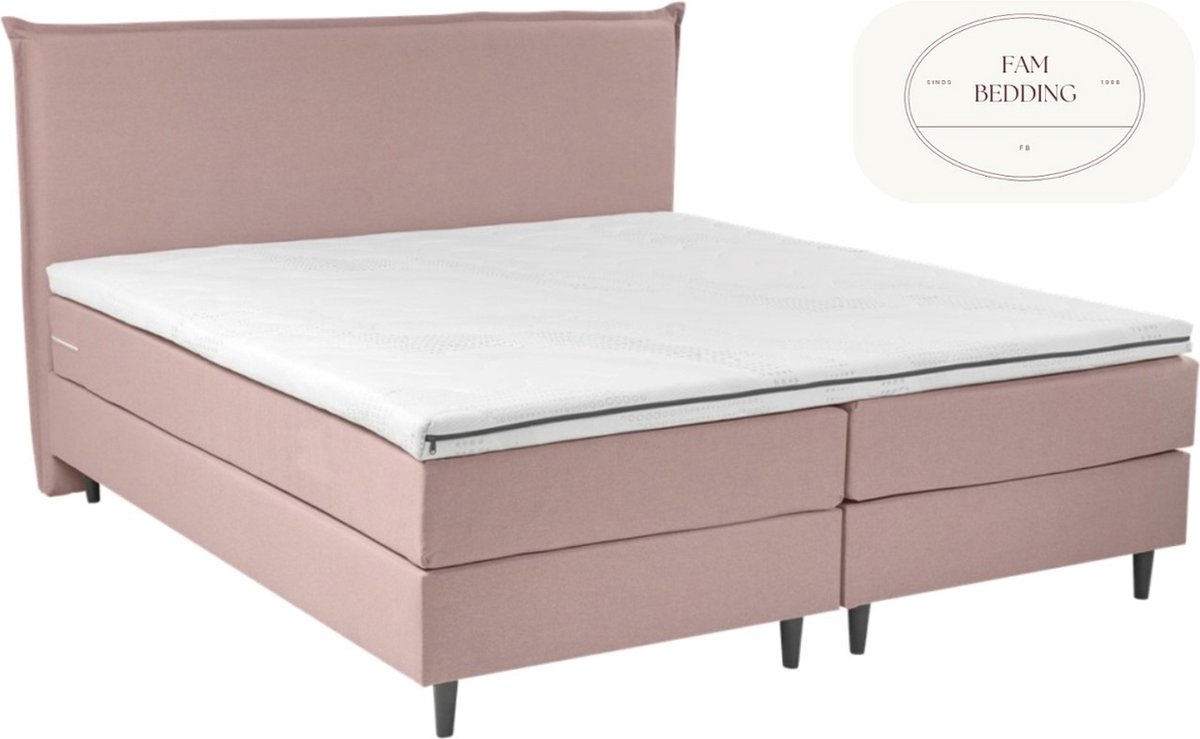 2 Persoons Boxspring Swiss Roze 120x200