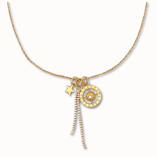 ByNouck Jewelry - Ketting Starlight - Sieraden - Dames Ketting - Feestelijk - Verguld - Halsketting