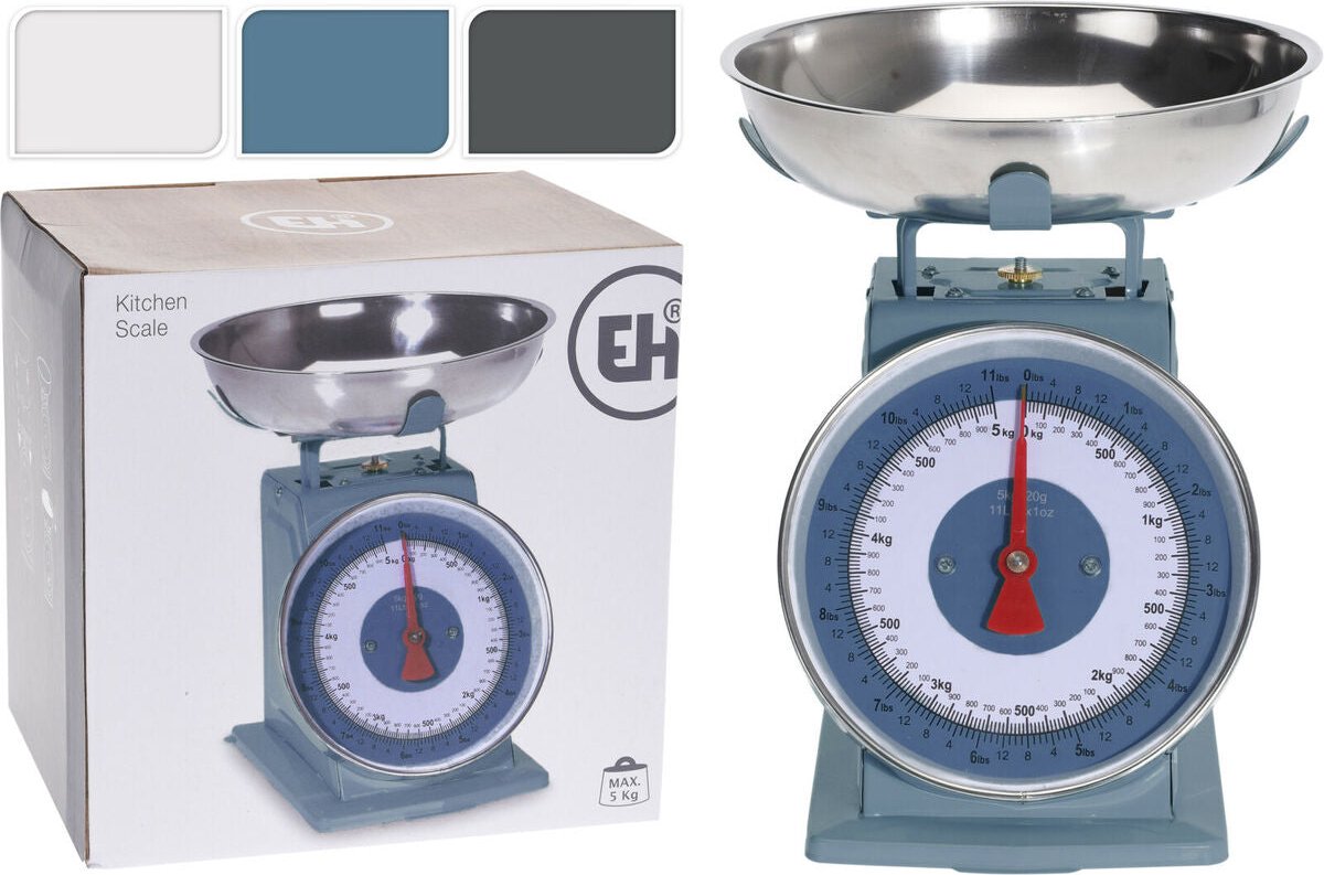 Livoo - balance de cuisine mécanique 5kg - 20g bleu dom443b