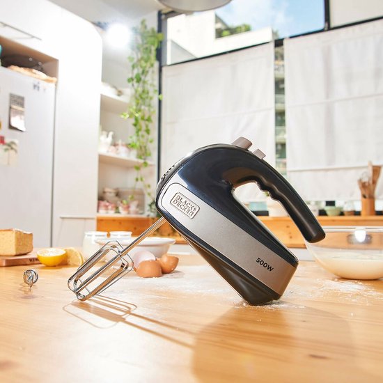 BLACK+DECKER handmixer - 2 gardes + 2 deeghaken - 5 snelheden + turbofunctie van Black+Decker — afbeelding 5