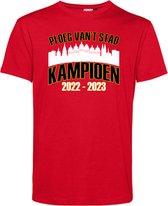 T-shirt Ploeg Van'T Stad Kamioen 2022/2023 | Antwerp FC artikelen | Kampioensshirt 2022/2023 | Antwerp Kampioen | Rood | maat M