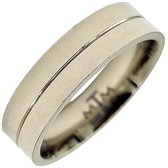 Tesoro Mio Michel – Ring man - Edelstaal in kleur zilver – 19 mm / maat 60 - Zilverkleurig