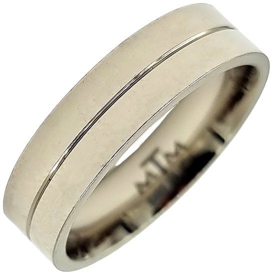 Tesoro Mio Michel - Ring homme - Acier inoxydable de couleur argent - 19 mm / taille 60 - Couleur argent