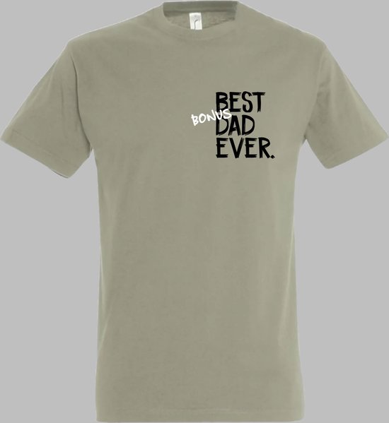 Shirt bonus Papa-Cadeau verjaardag Bonus Vader-Best bonus Dad ever met kindernaam-namen-Maat M