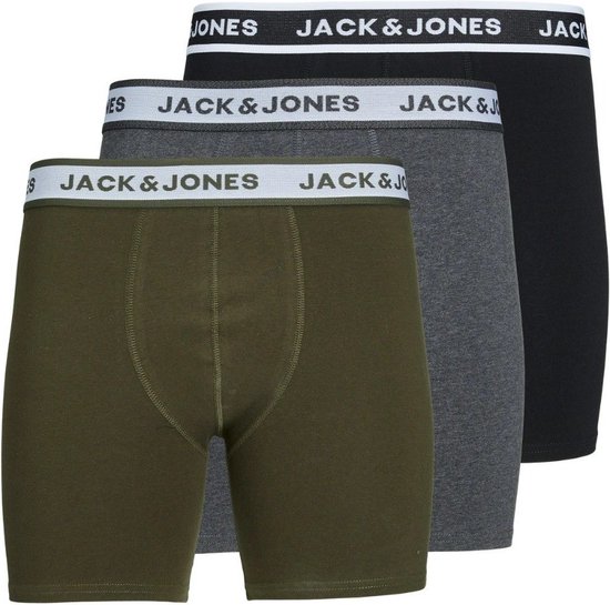 Jack&Jones Heren 3-Pack Briefs Kombu Green DGM Black L