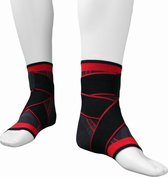 Chaussette de compression du pied 'DuoLock 3' | Bracefox® - Rouge - L-Large - Compression de la cheville - Bandage de la cheville - Taille 40-46