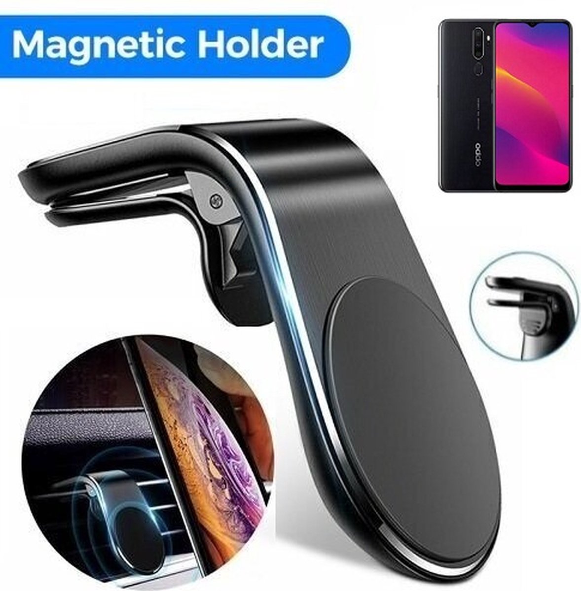 Oppo A5 2020 Magnetische Telefoonhouder Auto