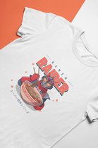 Kamen Raider Ramen Noodles T-Shirt Wit - Anime Merchandise - Japanese Shirt - Robo Gunpla - Maat M