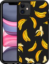 Cazy Hoesje Zwart geschikt voor iPhone 11 Banana