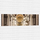 Muursticker - Altaar van Grote Witte Kathedraal - 120x40 cm Foto op Muursticker