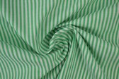 50 meter gestreepte stof - Groen/wit gestreept - 2,5mm strepen