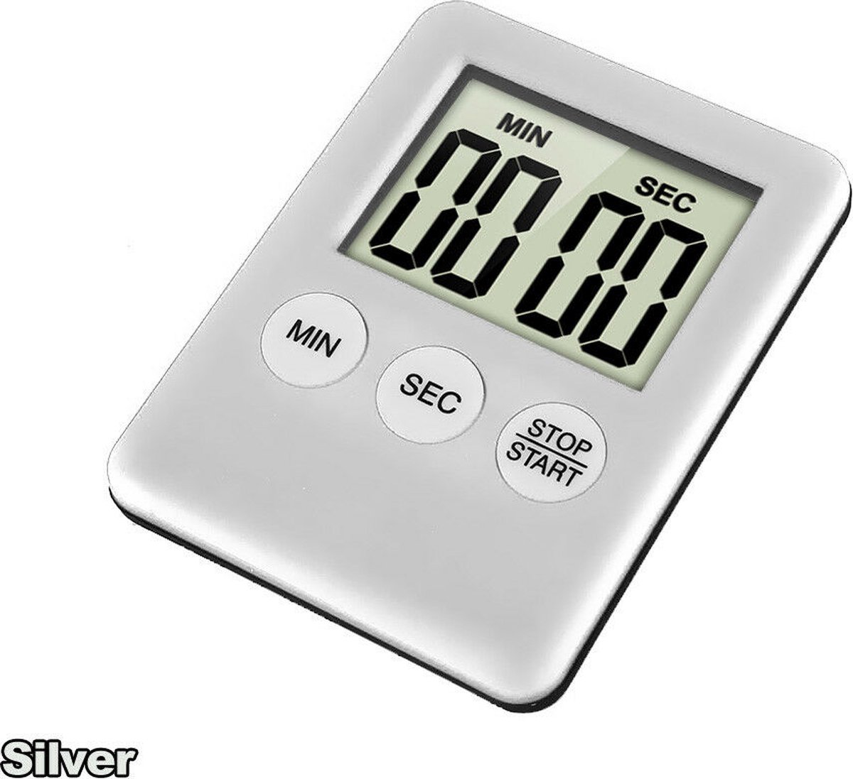 Juleika® Zilver | Magnetische Kookwekker Digitaal | Digitale Timer | Inclusief Batterij