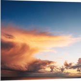 Acrylglas - Mooie Zonsondergang met Wolken - 80x80 cm Foto op Acrylglas (Wanddecoratie op Acrylaat)