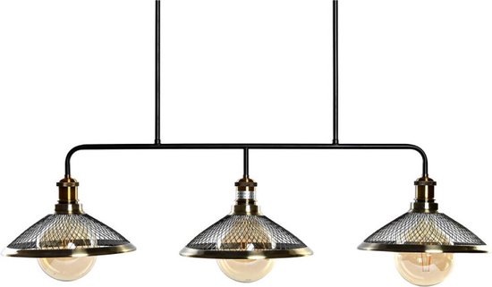 Plafondlamp DKD Home Decor Zwart Gouden 220 V 50 W (100 x 29 x 22 cm)