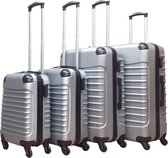 Kofferset Quadrant Travelerz 4-delig ABS - Zilver