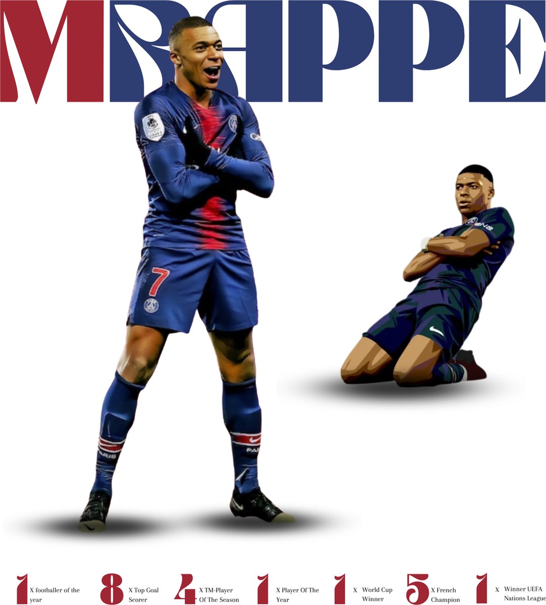 Autocollant mural joueur Kylian Mbappe