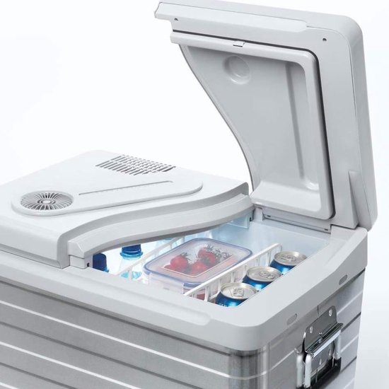 Koelbox - AC/DC - Draagbare thermo-elektrische aluminium koelbox - 39 liter - 12 V en 230 V, Mini koelkast voor auto, vrachtwagen en stopcontact, aluminium behuizing van KOEL — afbeelding 2