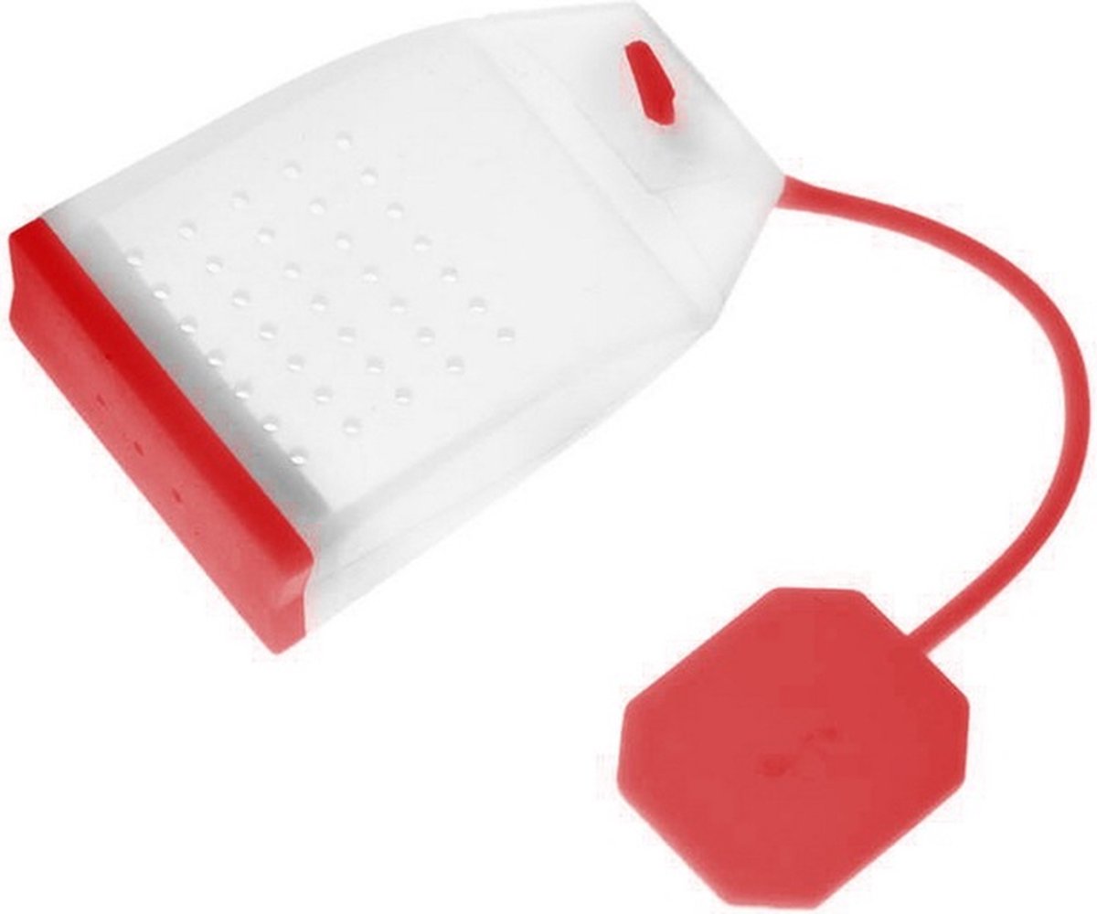 Siliconen theezakje - Thee ei - theezakje - Rood
