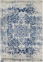 SURYA Vloerkleed - Woonkamer, Slaapkamer - Vintage Oosters Tapijt JULIETTE - Blauw/Beige - 120x170 cm