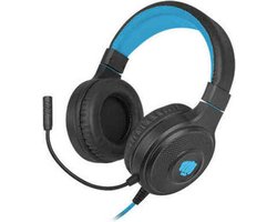 HEADSET FURY WARHAWK MET MICROFOON RGB VERLICHTING ZWART-BLAUW