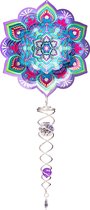 Spin Art Windspinner Mandala Lotus Flower Artist Crystal Tale, ACTLOT0800, totale lengte 60cm