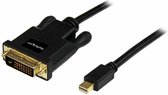 StarTech.com Câble de conversion adaptateur Mini DisplayPort vers DVI de 6 pieds Mini DP vers DVI 1920x1200 noir