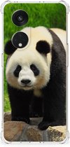 TPU Siliconen Hoesje OPPO Reno8 T 5G GSM Hoesje met doorzichtige rand Panda