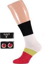 Coffret chaussettes sushi assorties rouge-vert-blanc-noir 36/41