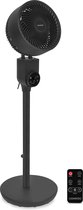 VONROC BREEZE Ventilator - fluisterstille vloerventilator - 98cm - Incl. afstandsbediening - 3 snelheden - zwenkfunctie - 180° kantelbaar - zwart