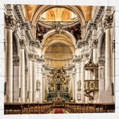 Muursticker - Altaar van Grote Witte Kathedraal - 50x50 cm Foto op Muursticker