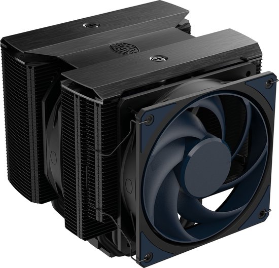 Cooler Master MasterAir MA824 Stealth - Koeler voor processor - 1550 omw/min. - 30 dBA - (voor: Intel LGA 1700, 1200, 115X - AMD AM5, AM4 - 4-Pin (PWM) - zwart