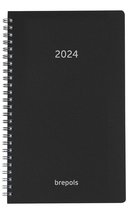 Brepols Agenda 2024 • Breform • Gelijnd • Wire-O • Polyprop cover • 10 x 16,5 cm • Zwart