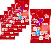 6 Zakken Red Band Zoete Paddenstoelen á 130 gram - Voordeelverpakking Snoepgoed
