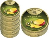 6 Boîtes de Mango/ Kiwi Drops de 200 grammes - Value pack Bonbons