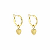Bijoutheek Boucles d'oreilles pendantes d'Oreilles Coeur Soleil Goud