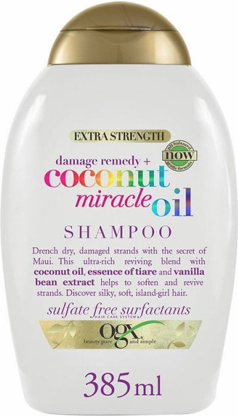 Herstellende Shampoo OGX Coconut MIracle Oil Beschadigd Haar (385 ml)