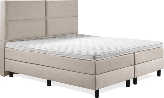 Boxspring Luxe 200x200 4 vlaks beige | bol