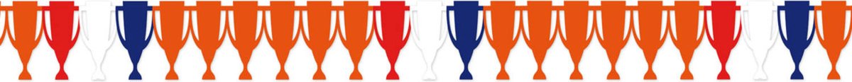Folat - Slinger Worldcup Rood-Wit-Blauw Oranje - 6 meter - WK voetbal 2026 - WK voetbal versiering - WK voetbal outfit - Nederland WK