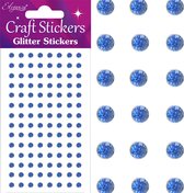 Oaktree - Stickers Glitter Diamantjes Donker Blauw (per vel) 4mm