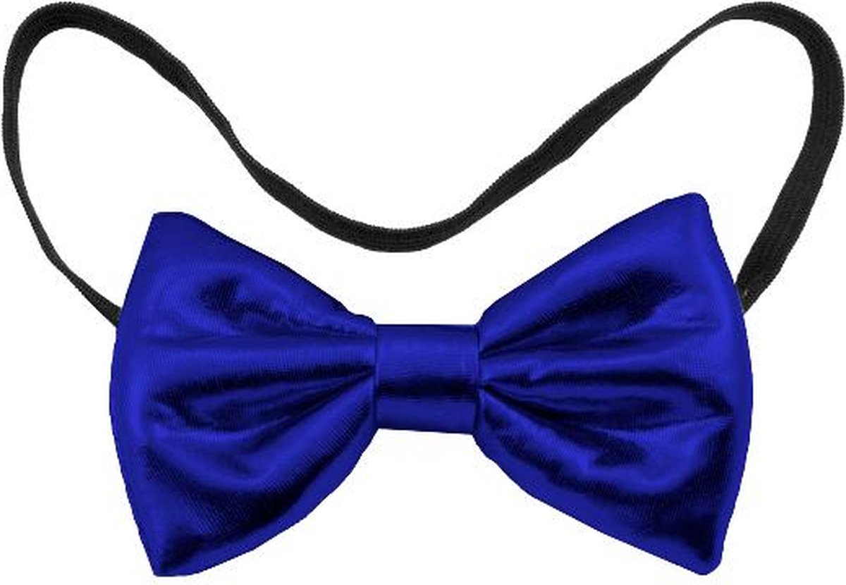 Folat - Strikje metallic blauw