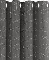 Licht Grijs Gordijnen met Ringen, Modern Kant en Klaar Verduisteringsgordijn, Isolerende Gordijnen Verduisterende Gordijnen voor Slaapkamer, 117x138 cm (B x H), Set van 2